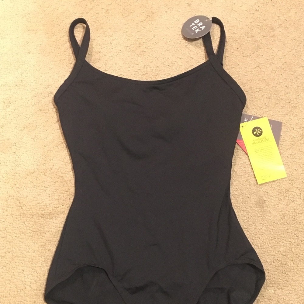 Black Capezio leotard cami bratek